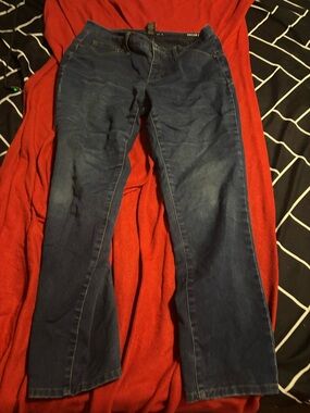 Jessica Dark Indigo Jeans with Red Lining
